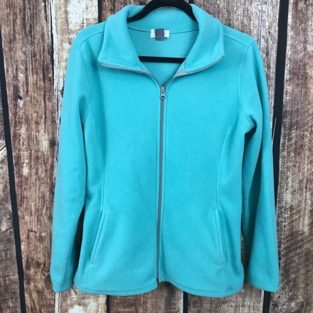 Old Navy Zip Fleece Lightweight Aqua Jacket Medium
